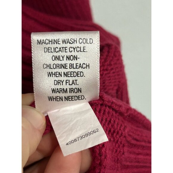 Sonoma Life Style Full Zip Cardigan Sweater Red Plus Sz 2X Snowflakes Holiday - Picture 8 of 10